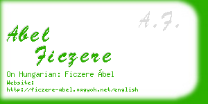 abel ficzere business card